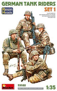 Німецькі солдати на танку 1/35 Версія 1 (German Tank Riders Set 1) MiniArt 53022 , збірна модель Мініарт MA53022 фото