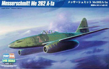 Німецький реактивний винищувач 1/48 Messerschmitt Me 262 A-1a HobbyBoss 80369 , збірна модель Мессершмідт HB80369 фото