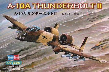 Збірна модель 1/72 американський штурмовик A-10A Thunderbolt II HobbyBoss HB80266 HB80266 фото