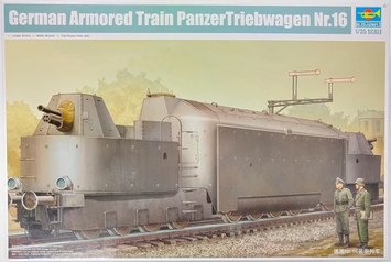 Німецький броневагон 1/35 Panzer-Triebwagen 16 Trumpeter 00223 , збірна модель бронепоїзд Трумпетер TR00223 фото