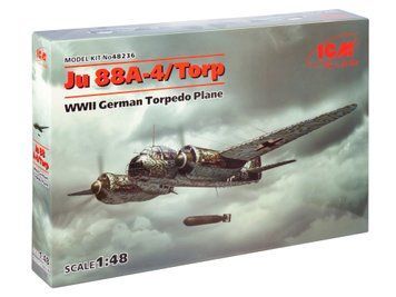 Сборная модель ICM 1/48 Ju 88A-4 Torp/A-17, Немецкий торпедоносец 2 Мировой Войны 48236 ICM48236 фото