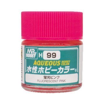 Акриловая краска Aqueous Hobby Colors Флуоресцентный розовый (Fluorescent Pink) Mr.Hobby H099 H099 фото
