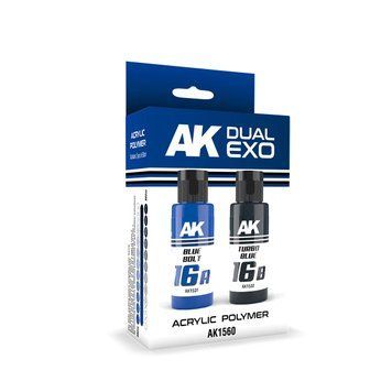 Набір акрилових фарб Синій Blue Bolt & Turbo Blue Dual Exo Set 16 AK-Interactive AK1560 AK1560 фото