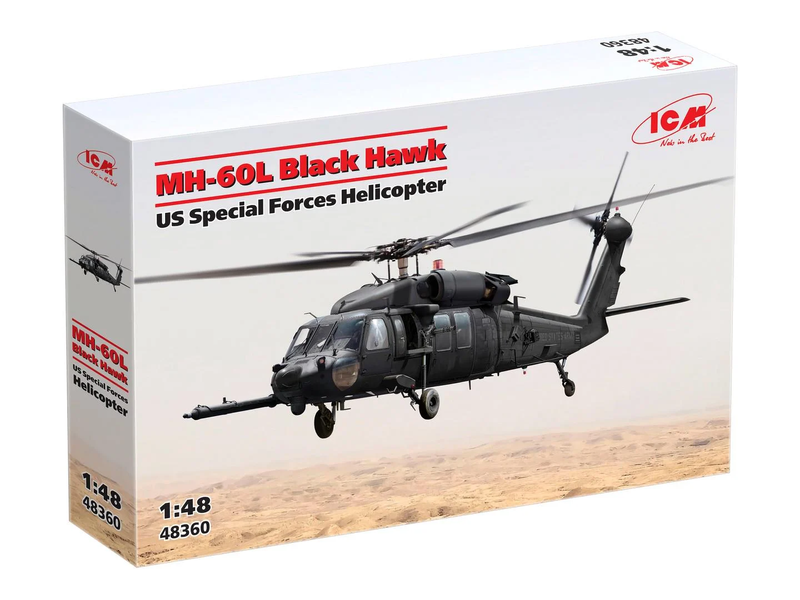Сборная модель ICM 1/48 MH-60L Black Hawk, вертолет сил специальных операций США 48360 ICM48360 фото