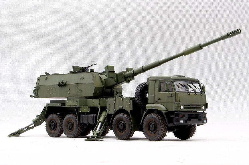 Современная самоходная гаубица 1/35 2С35-1 &laquo;Коалиция-СВ КШ&raquo; Trumpeter 01085 , сборная модель сау Трумпетер TR01085 фото