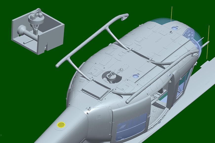 Американський гелікоптер 1/35 Bell UH-1B Huey Trumpeter 05111 , збірна модель Г'юї Трумпетер TR05111 фото
