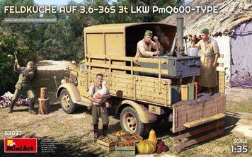 Немецкий грузовик с полевой кухней 1/35 Opel Blitz 3,6-36S Feldk&uuml;che MiniArt 53037 , сборная модель Миниарт MA53037 фото