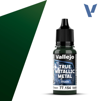 Акрилова фарба Сутінково-зелений Темний тон (Dusken Green Shade) Vallejo True Metallic Metal VAL 77154 VAL 77154 фото