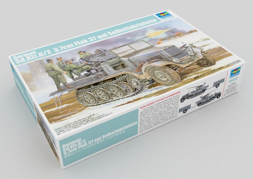 Немецкий самоходный зенитный комплекс 1/35 Sd.Kfz.6/2 3.7cm Flak 37 Trumpeter 05532 , сборная модель Трумпетер TR05532 фото