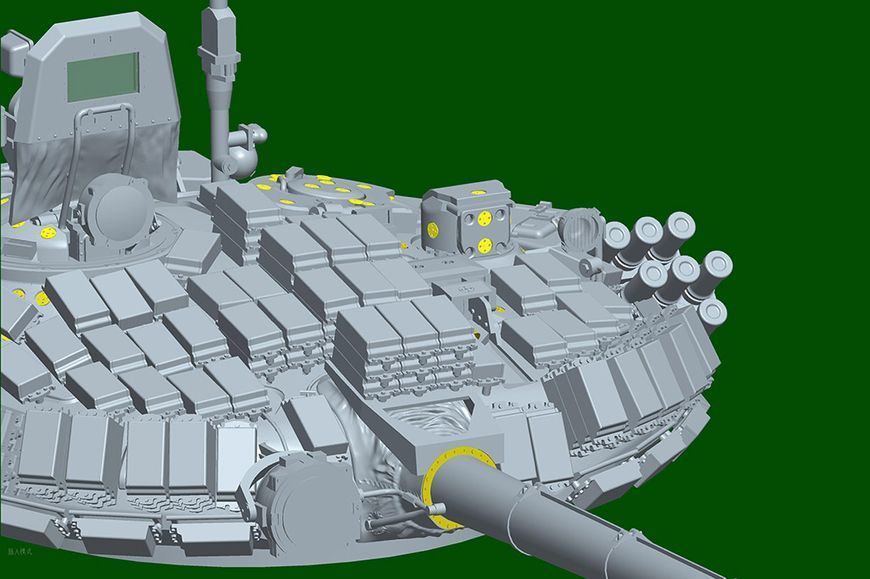 Советский основной боевой танк 1/35 Т-72Б1 (Контакт-1) Trumpeter 09555, сборная модель обт Трумпетер TR09555 фото