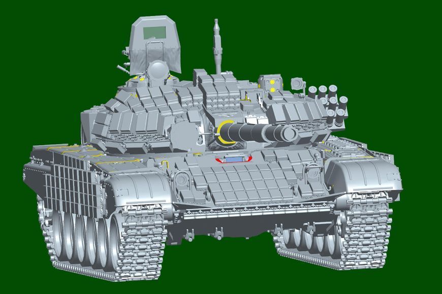Советский основной боевой танк 1/35 Т-72Б1 (Контакт-1) Trumpeter 09555, сборная модель обт Трумпетер TR09555 фото