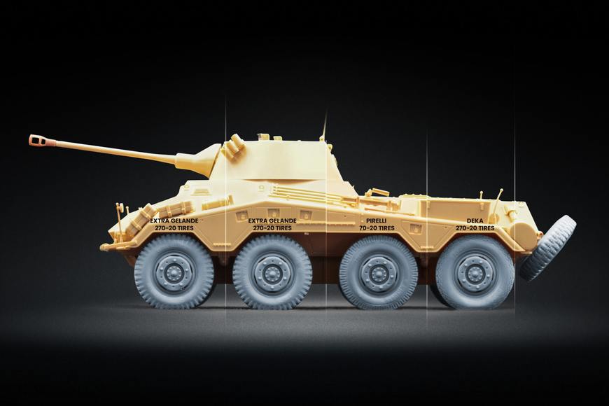 Набір деформованих коліс 1/35 для Sd.Kfz. 234 Puma V1+V1+V4+V3 Scale X WW-35025W , набір деталювання Скейл Х WW-35025W фото