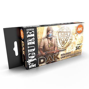 Набір акрилових фарб Уніформа Солдат DAK Кольори (DAK Soldier Uniform Colors 3G) 6 шт AK-Interactive AK11628 AK11628 фото