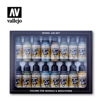 Набір акрилових фарб для аерографу Model Air Камуфляж Люфтваффе (RLM Colors) 16 шт VAL 71193 VAL 71193 фото