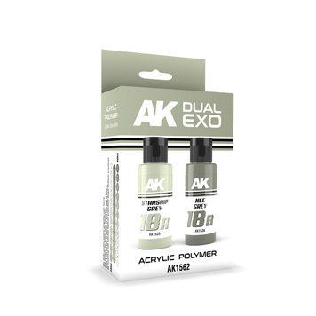 Набір акрилових фарб Сірий Starship Grey & Ncc Grey Dual Exo Set 18 AK-Interactive AK1562 AK1562 фото