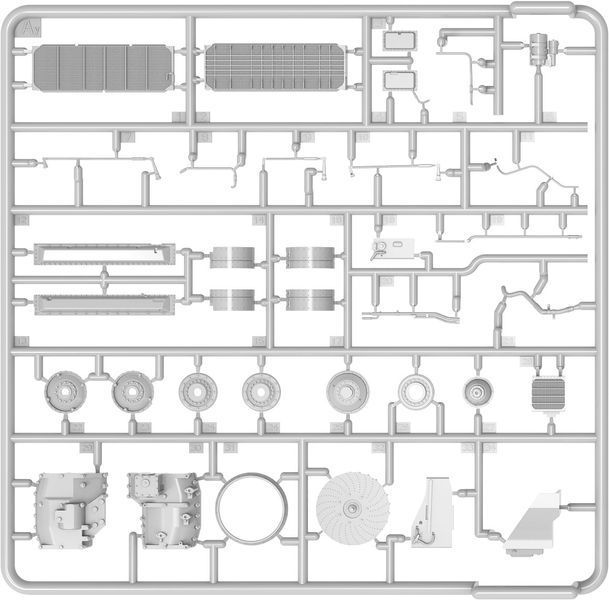 Радянський двигун 1/35 для Т-55/55А (Transmission Set for T-55/T-55A) MiniArt 37073 , збірна модель Мініарт MA37073 фото