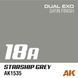 Набір акрилових фарб Сірий Starship Grey & Ncc Grey Dual Exo Set 18 AK-Interactive AK1562 AK1562 фото 3
