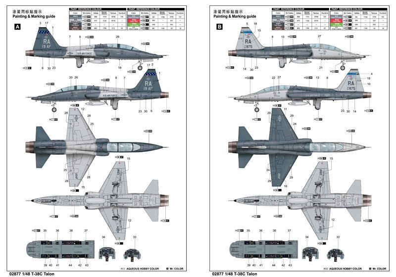 Американський навчально-тренувальний літак 1/48 Northrop T-38C Talon Trumpeter 02877 , збірна модель Трумпетер TR02877 фото
