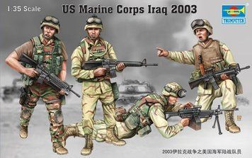 Американская пехота 1/35 US Marine Corps (Iraq 2003) Trumpeter 00407 , сборная модель пехота Трумпетер TR00407 фото