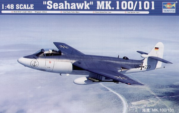Британский палубный истребитель 1/48 Hawker Sea Hawk Mk.100/101 Trumpeter 02827 , сборная модель Трумпетер TR02827 фото