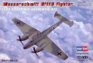 Збірна модель 1/72 німецький багатоцільовий винищувач Messerschmitt Bf 110 Fighter HobbyBoss HB80292 HB80292 фото