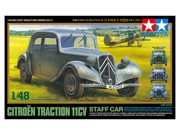 Французький штабний автомобіль 1/48 Citro&euml;n Traction 11CV Tamiya 32517 , збірна модель штабний Сітроен Тамія TAM32517 фото