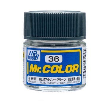 Акрилова фарба Mr.Color RLM74 сіро-зелений (RLM74 Gray Green) Mr.Hobby C036 C036 фото