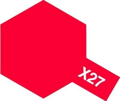 Акриловый лак ACRYLIC MINI X-27 CLEAR RED &mdash; Прозрачный красный Tamiya 81527 TAM81527 фото