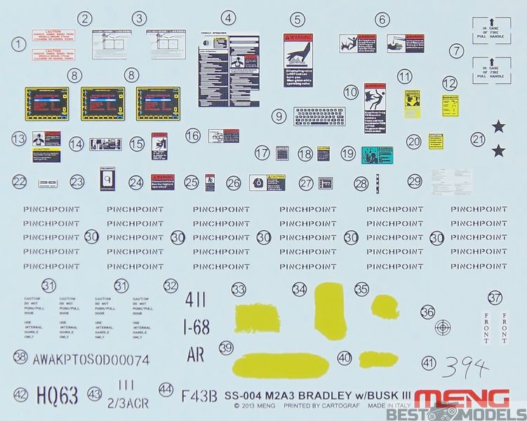 Збірна модель 1/35 БМП США M2A3 Bradley Meng SS-004 SS-004 фото