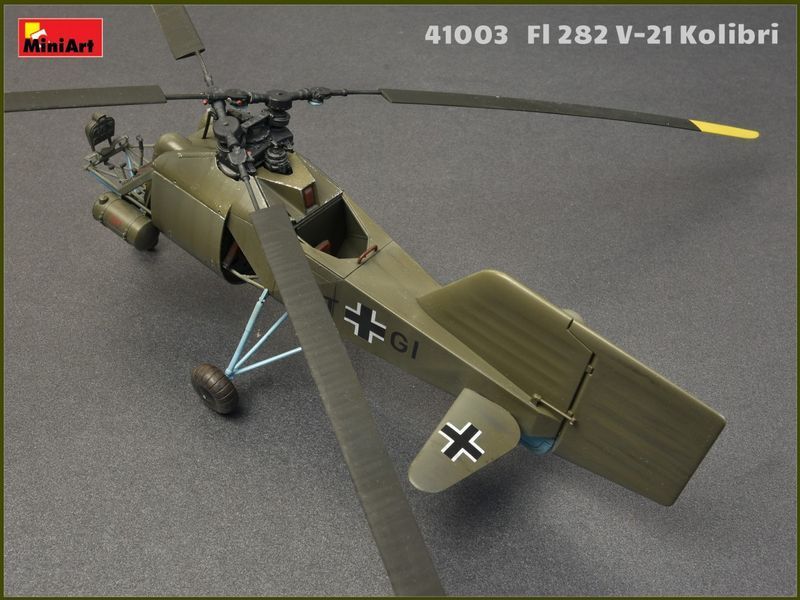 Німецький дослідний вертоліт 1/35 Flettner Fl 282 Kolibri V-21 MiniArt 41003 , збірна модель Колібрі Мініарт MA41003 фото