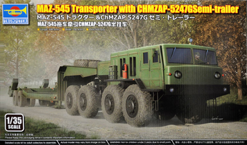 Радянський тягач з напівпричепом 1/35 МАЗ-545 & ЧМЗАП-5247Г Trumpeter 01089 , збірна модель тягач Трумпетер TR01089 фото