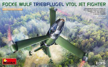 Німецький дослідний винищувач 1/35 Focke-Wulf Triebfl&uuml;gel VTOL MiniArt 40009 , збірна модель Мініарт MA40009 фото