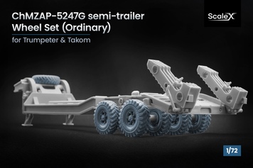 Набор колес 1/72 для ЧМЗАП-5247Г (Trumpeter, Takom) Scale X WM-72007 , набор деталировки WM-72007 фото