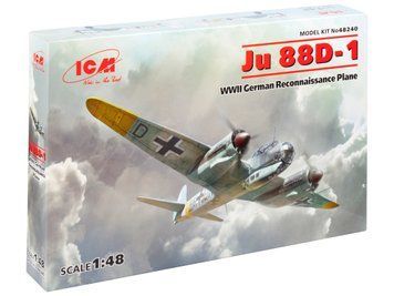 Сборная модель ICM 1/48 Ju 88D-1, Немецкий самолет-разведчик 2 Мировой войны 48240 ICM48240 фото