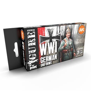 Набір акрилових фарб Німецька Уніформа Першої Світової (WWI German Uniform 3G) 6 шт AK-Interactive AK11629 AK11629 фото