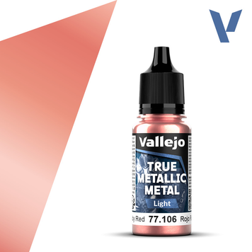 Акриловая краска Рубиново-красный Светлый тон (Ruby Red Light) Vallejo True Metallic Metal VAL 77106 VAL 77106 фото