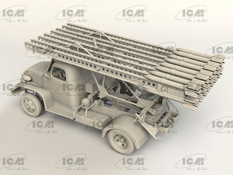 Сборная модель ICM 1/35 БМ-13-16 на шасси G7107 с советским расчетом 35596 ICM35596 фото