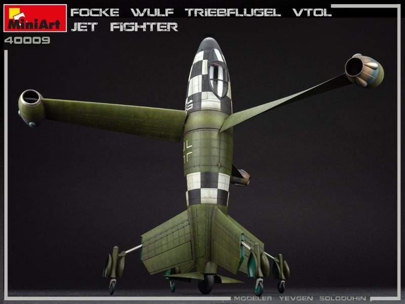 Німецький дослідний винищувач 1/35 Focke-Wulf Triebfl&uuml;gel VTOL MiniArt 40009 , збірна модель Мініарт MA40009 фото