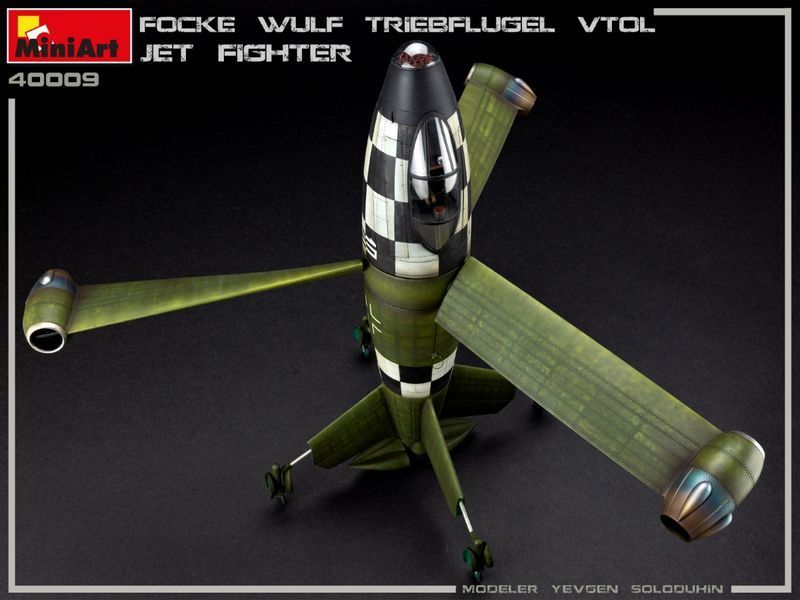 Німецький дослідний винищувач 1/35 Focke-Wulf Triebfl&uuml;gel VTOL MiniArt 40009 , збірна модель Мініарт MA40009 фото