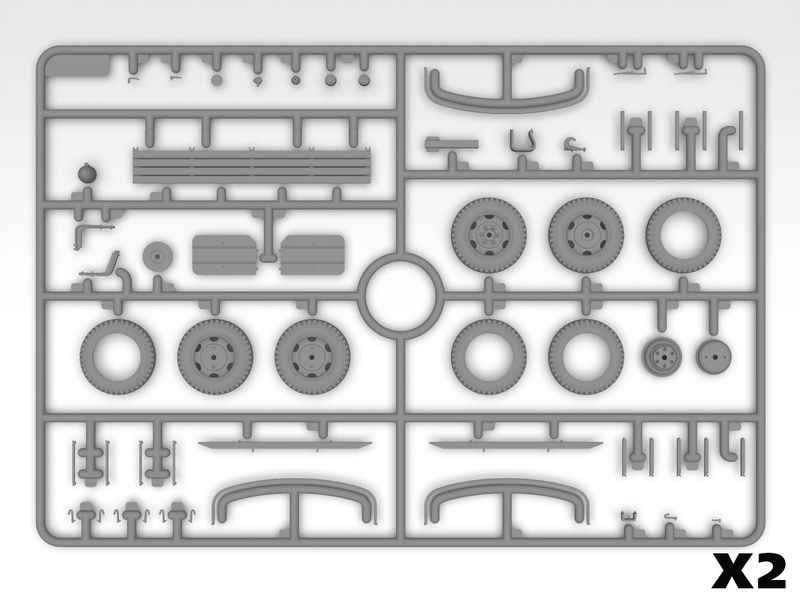 Сборная модель ICM 1/35 БМ-13-16 на шасси G7107 с советским расчетом 35596 ICM35596 фото