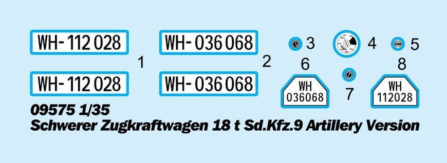 Немецкий грузовик 1/35 Sd.Kfz. 9 Schwerer Zugkraftwagen 18 t Trumpeter 09575 , сборная модель Цугкрафтваген TR09575 фото