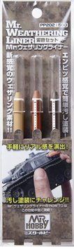 Набір олівців для створення еффектів (Mr. Weathering Liner Mud Color Set) Mr.Hobby PP202 PP202 фото