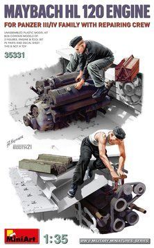 Немецкая ремонтная бригада и двигатель 1/35 Maybach HL 120 Engine (Panzer III/IV) & Repair Crew MiniArt 35331 MA35331 фото