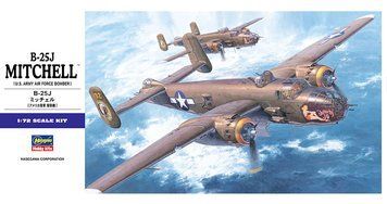 Американський бомбардувальник 1/72 B-25J Mitchel Hasegawa 00546 , збірна модель бомбардувальника Хасегава HS00546 фото