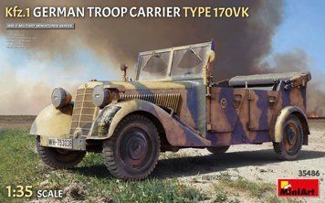 Немецкий штабной автомобиль 1/35 Kfz.1 Type 170VK MiniArt 35486 , сборная модель автомобиль Кфц Миниарт MA35486 фото
