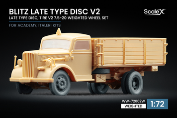 Набор деформированных колес 1/72 для Blitz Late v2 (Italeri, Academy) Scale X WW-72002W , набор деталировки WW-72002W фото
