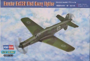 Збірна модель 1/72 німецький важкий винищувач Dornier Do335 Pfeil Heavy Fighter HobbyBoss HB80293 HB80293 фото