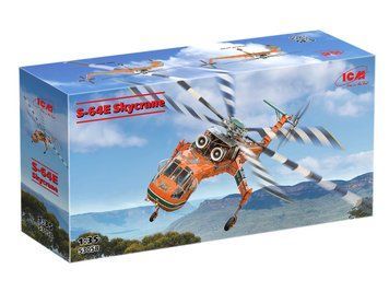 Американский грузовой вертолет 1/35 Sikorsky S-64E ICM 53058, сборная модель вертолета Сикорски ICM53058 фото