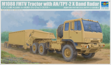 Американский тягач с радиолокационной станцией 1/35 M1088 FMTV Tractor & AN/TPY-2 X-Band Radar Trumpeter 01098 TR01098 фото