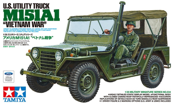 Американський позашляховик 1/35 M151A1 "Vietnam War" Tamiya 35334 , збірна модель джип Тамія TAM35334 фото